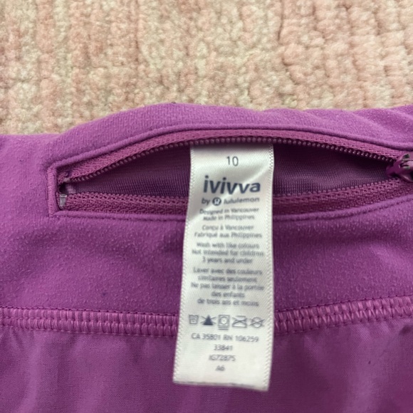 Ivivva size 10 kids purple shorts - Picture 4 of 4